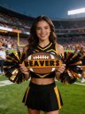 Personalized Football Cheer Pom Sign Custom Football Spirit Stick